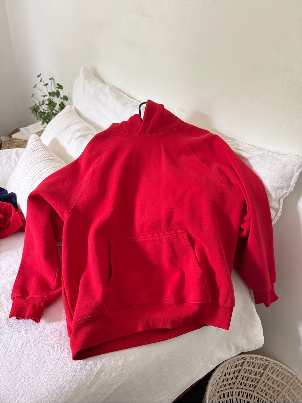 ARITZIA Sweatfleece Mega Fit Classic Red Pullover Hoodie Size Medium